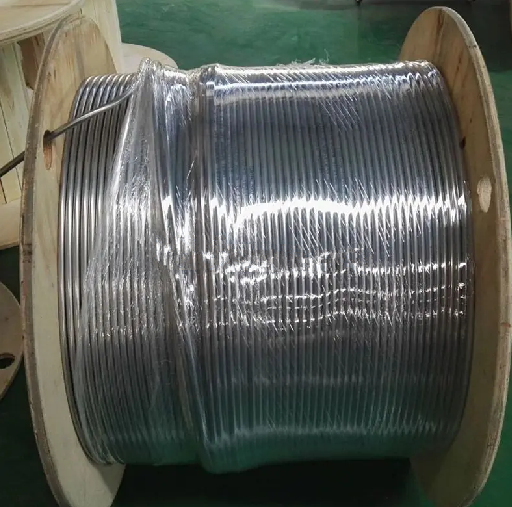
                                双相钢 2507 流线控制单/多芯焊接盘管高达 33000 英尺/圈